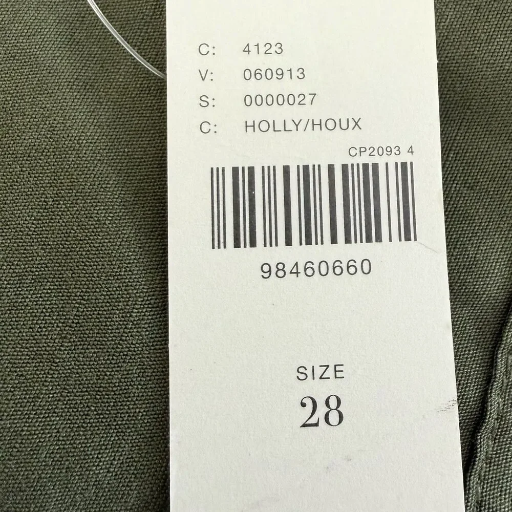 Anthropologie Maeve Colette Magic Fabric Ruffle Hem Crop Wide-Leg Pants 28 Green